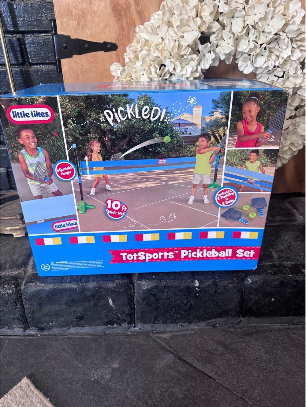 Little Tikes TotSports Pickleball Set with Adjustable Net and Paddles